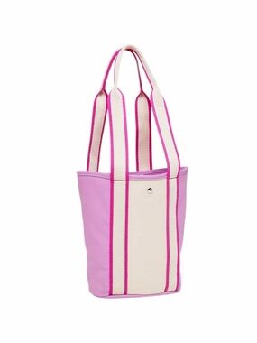 Old Navy Small Canvas Tote Bag In Rock Rose (Cream and Pink) NWT